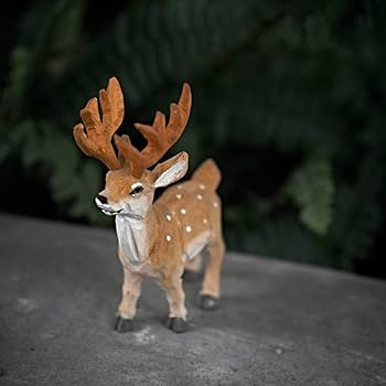 天然木　鹿の置物 Amazon.co.jp: ウッド アニマル ヘッド Deer シカ 鹿 動物